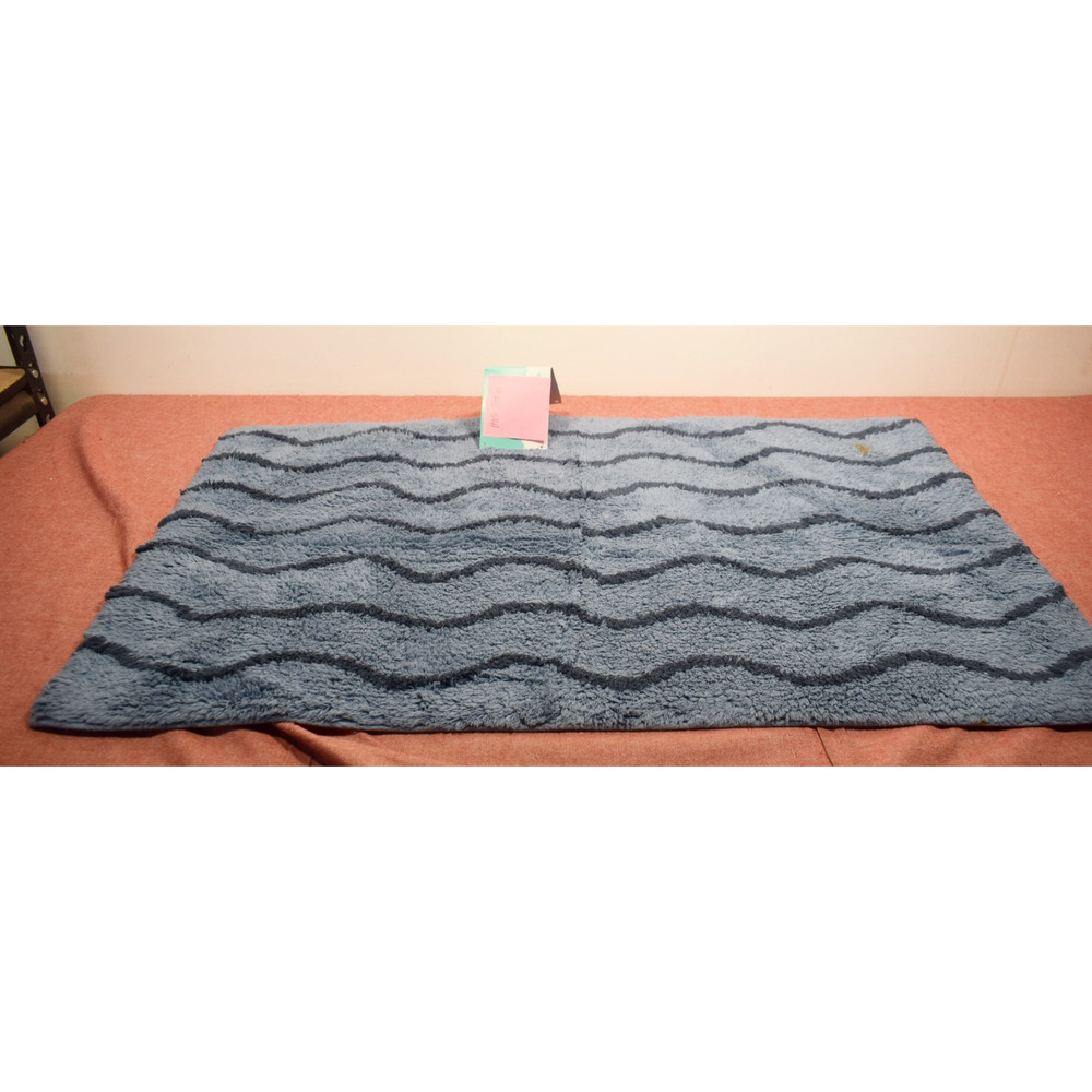 Pillowfort Wave Kids' 20x34" Bath Rug Navy (Dirt Mark)